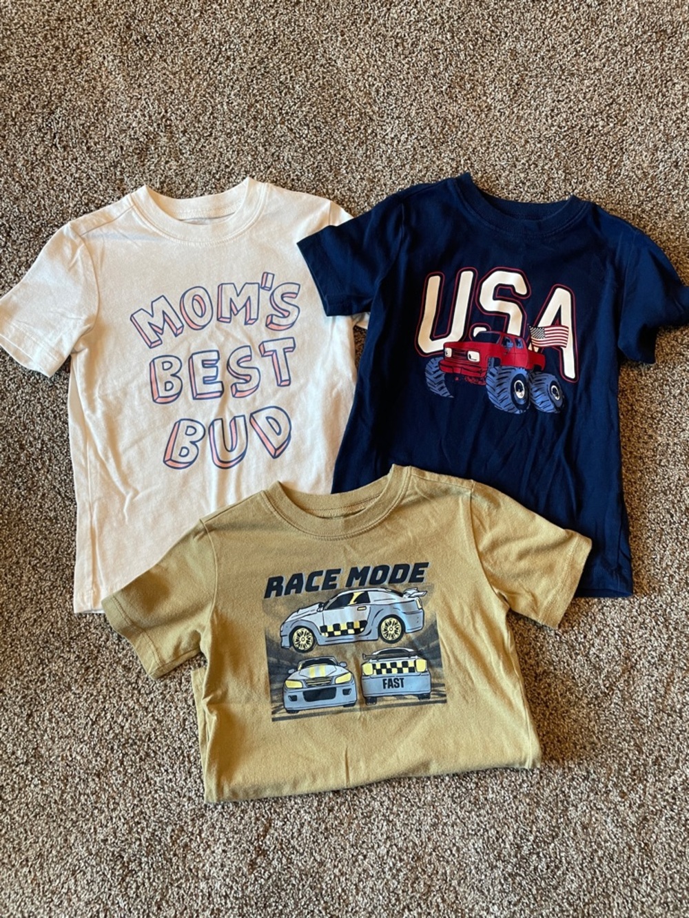 Carter's Multicolor Toddler Tee Set - Navy, White & Tan